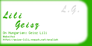 lili geisz business card